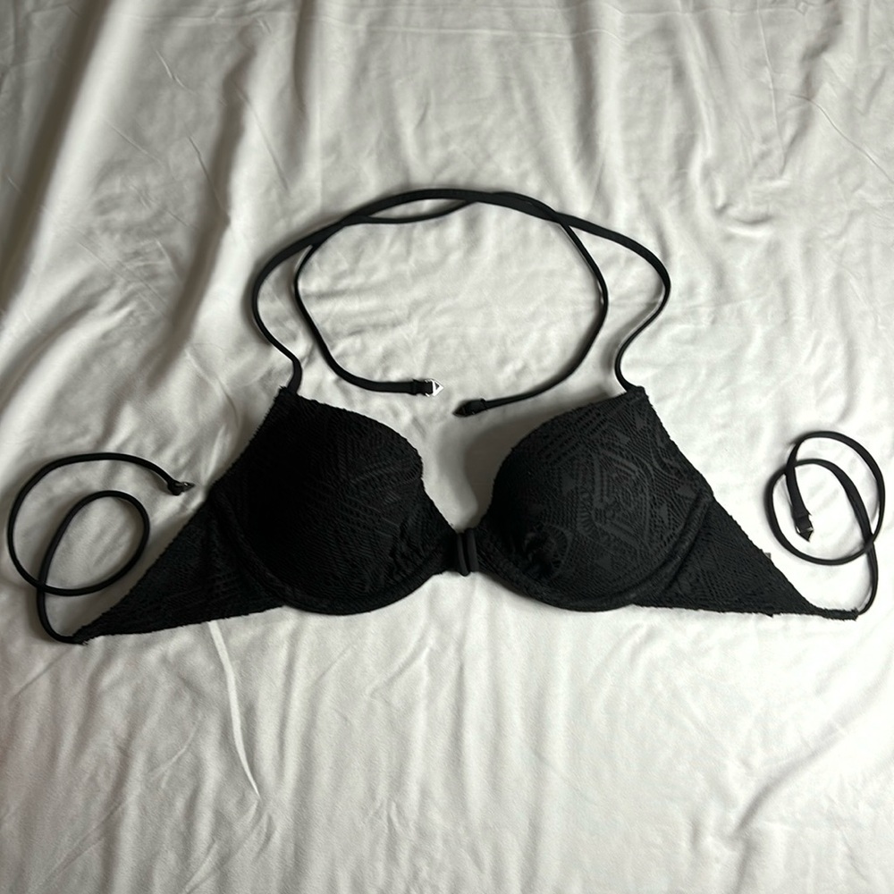 H&M padded bikini top black size 32B
